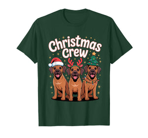 Christmas Crew Xmas Dog Funny Christmas Rhodesian Ridgeback T-Shirt