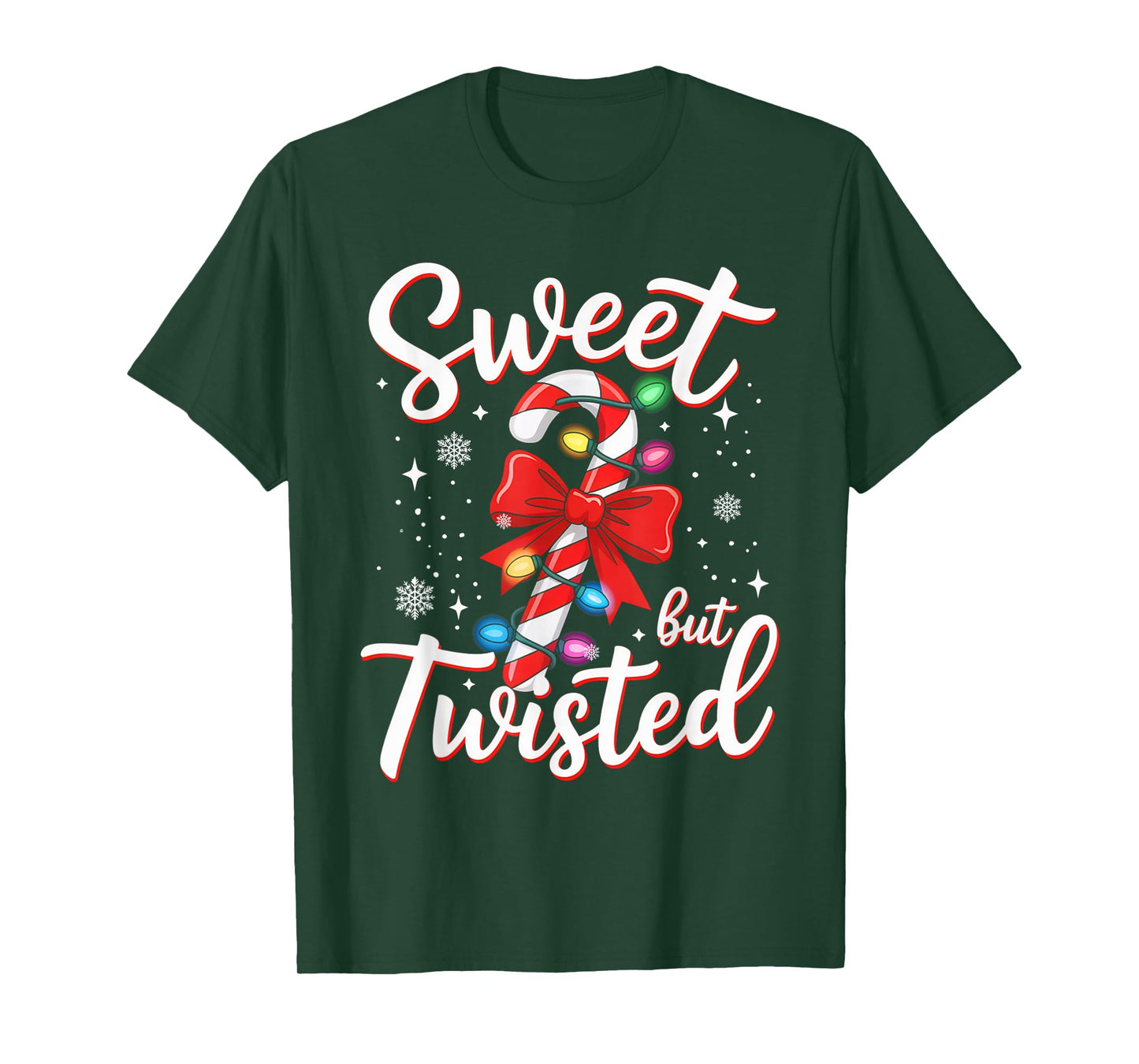 Sweet But Twisted Funny Christmas Candy Cane Xmas Holiday T-Shirt