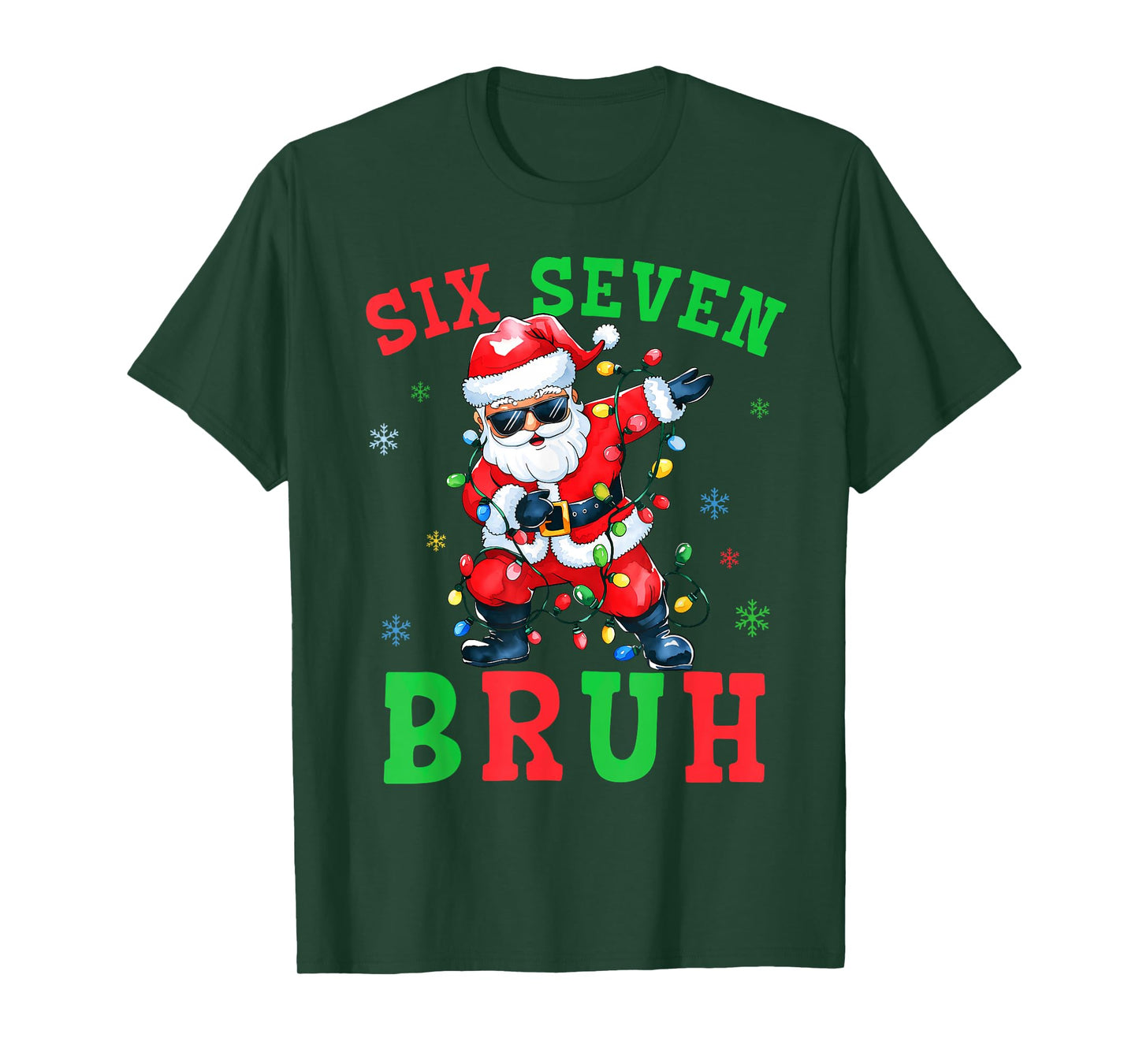 67 Christmas Six Seven Bruh Meme Santa Dabbing Christmas 6 7 T-Shirt