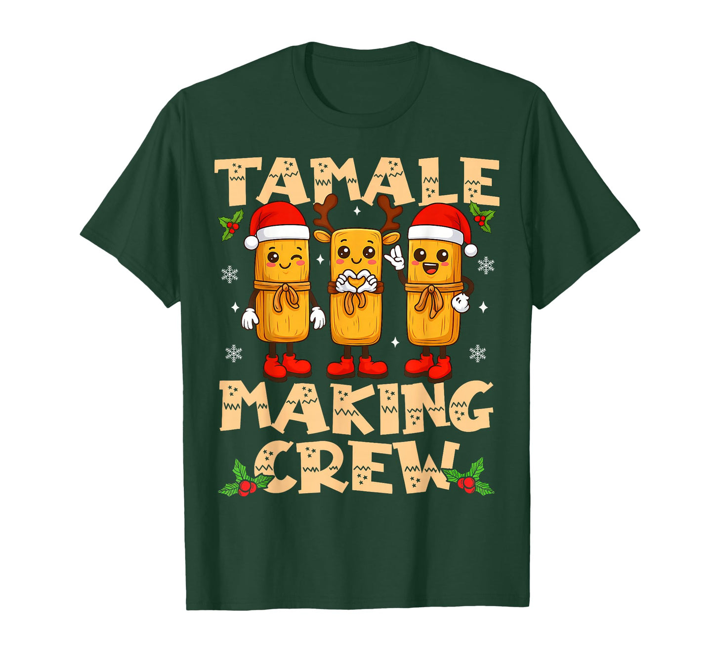 Tamale Making Crew Tamale Season Funny Mexican Christmas T-Shirt