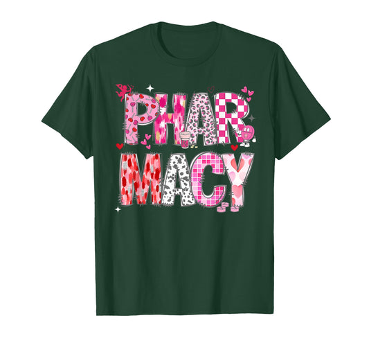 Pharmacy Valentines Day Pharmacist Tech PharmD Nurse Doctor T-Shirt