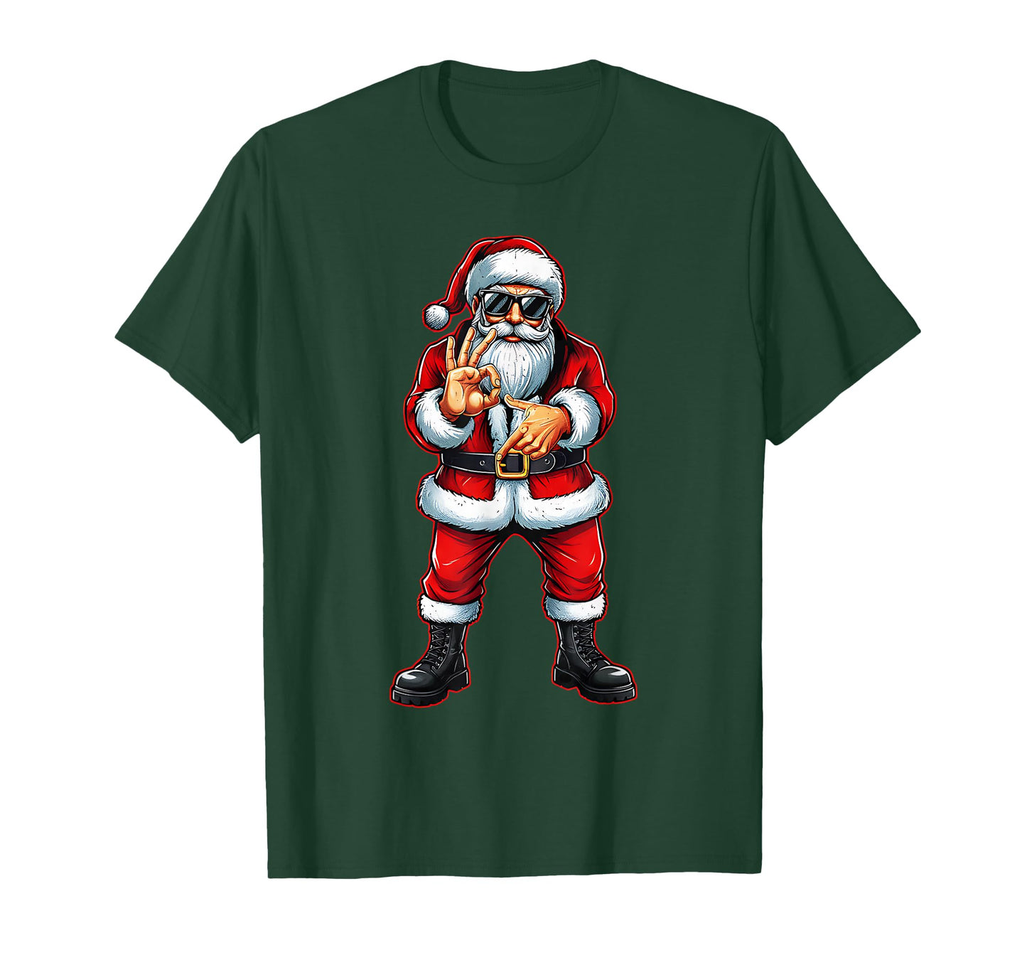 Funny Six Seven 6 7 Meme 67 Santa Christmas Men Boys Teen T-Shirt