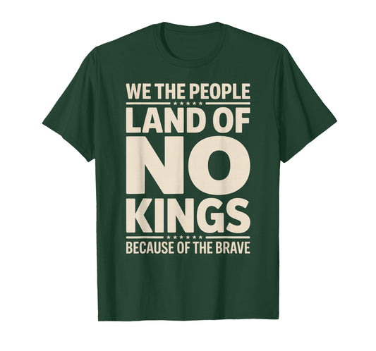 America Vintage No Kings Day Because of The Brave T-Shirt