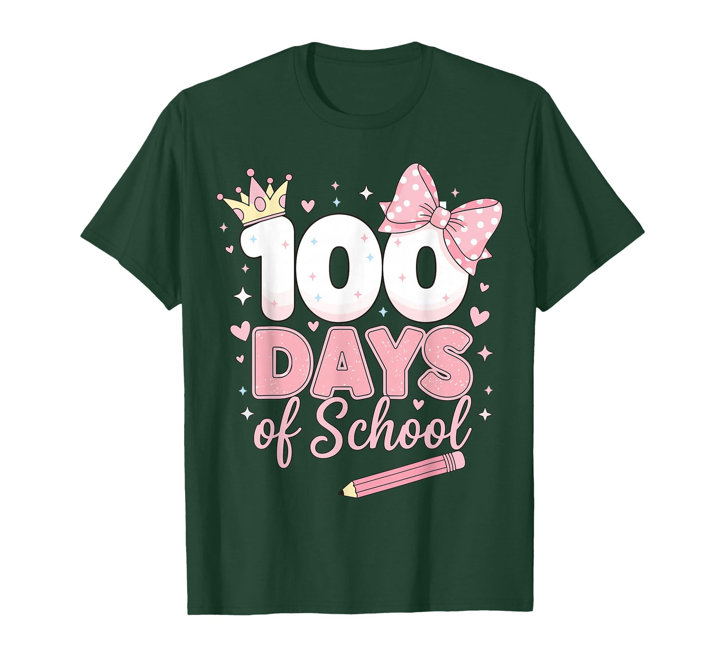 Preppy 100th Day of School 100 Days of School Girl Kids T-Shirt