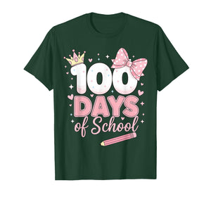 Preppy 100th Day of School 100 Days of School Girl Kids T-Shirt