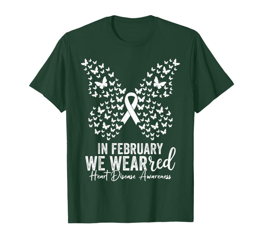 in February We Wear Red CHD Heart Disease Awareness Women T-Shirt