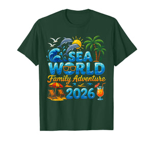 Sea World Family Adventure 2026 Beach Design T-Shirt