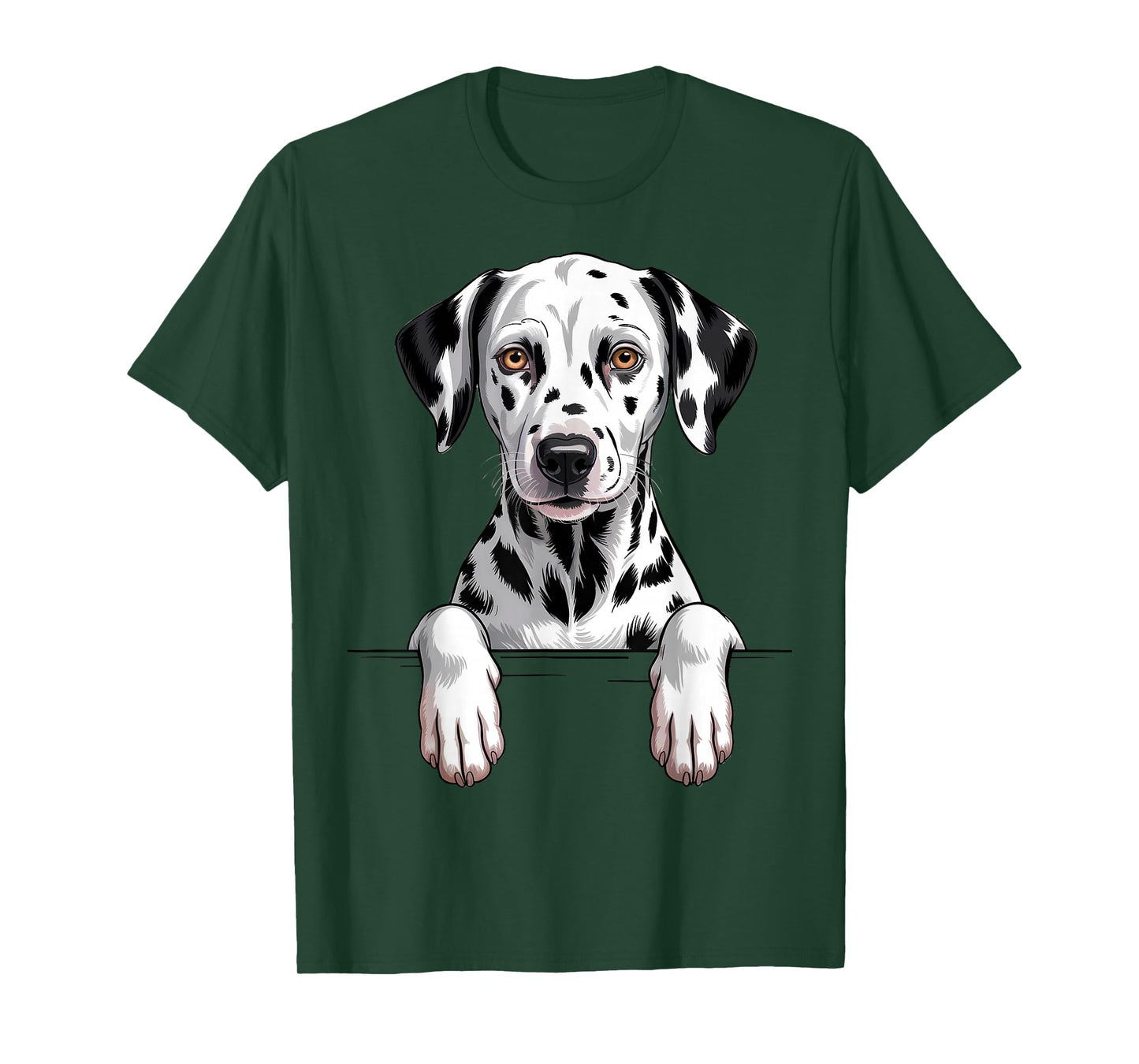 Dalmatian Funny Peeking Pocket Puppy Dog Lover T-Shirt