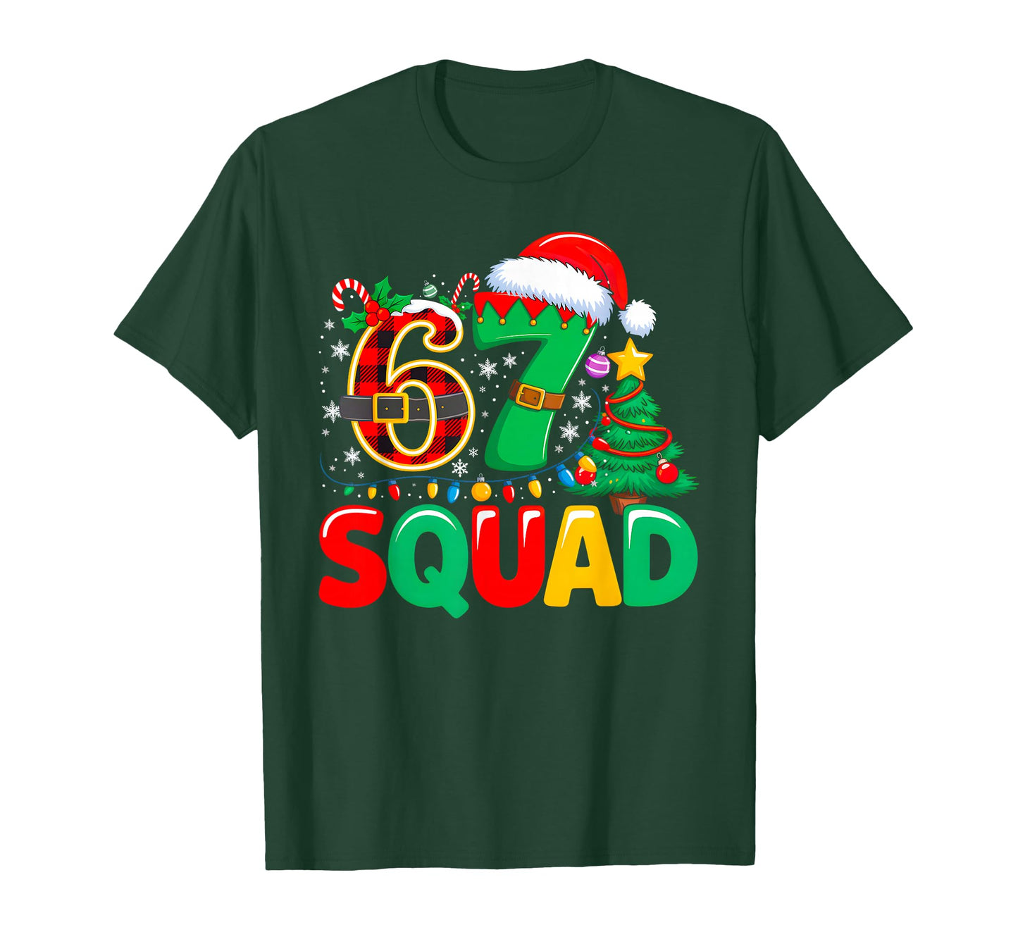 67 Squad Teacher Christmas Funny Holiday Classroom Crew T-Shirt