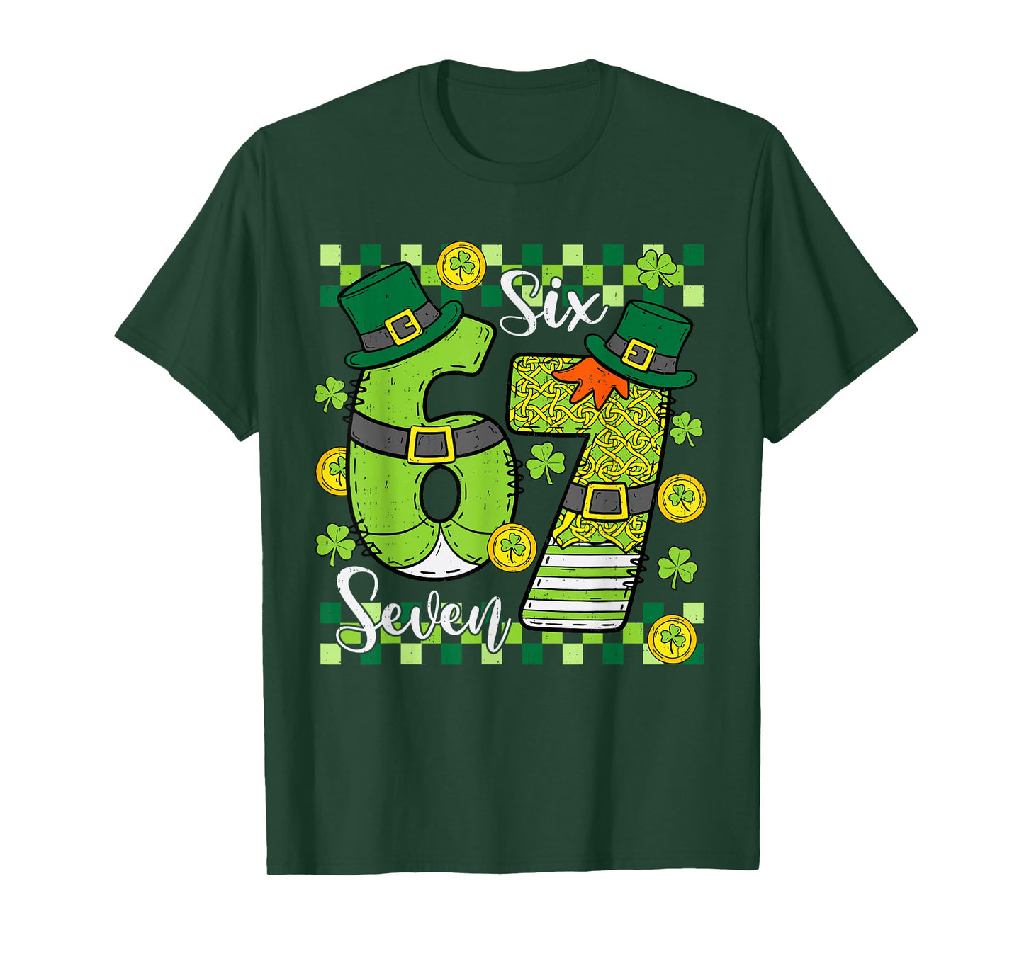 Six Seven 6 7 St Patricks Day Girls Boys Kids Saint Patricks T-Shirt