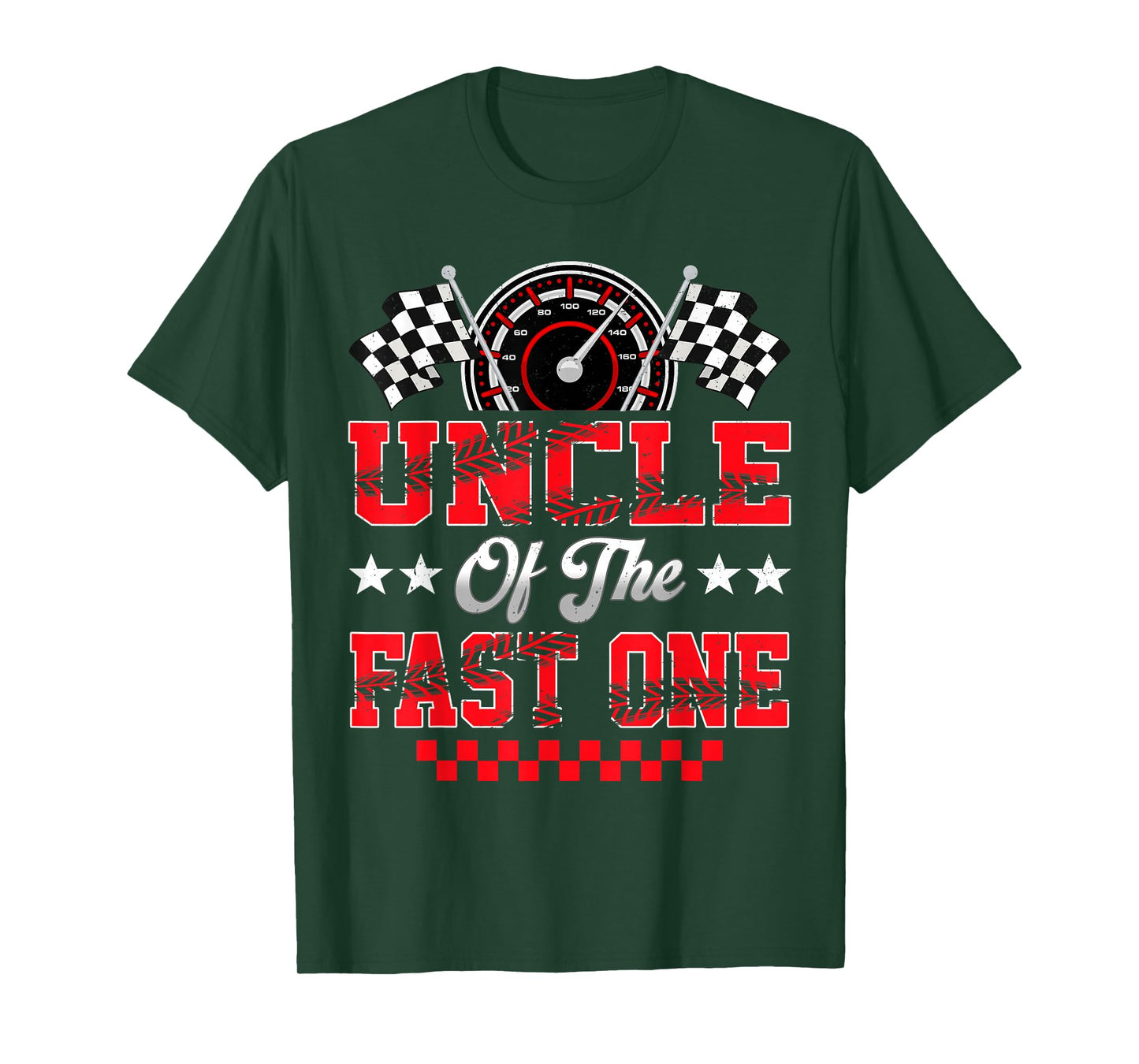 Race Car Birthday Party Uncle of The Fast One T-Shirt