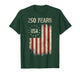 USA 250 Years Anniversary Vintage American Flag Patriotic T-Shirt