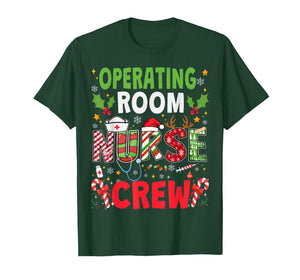 Operating Room Nurse Christmas Crew Funny Xmas Nurse Pajama T-Shirt