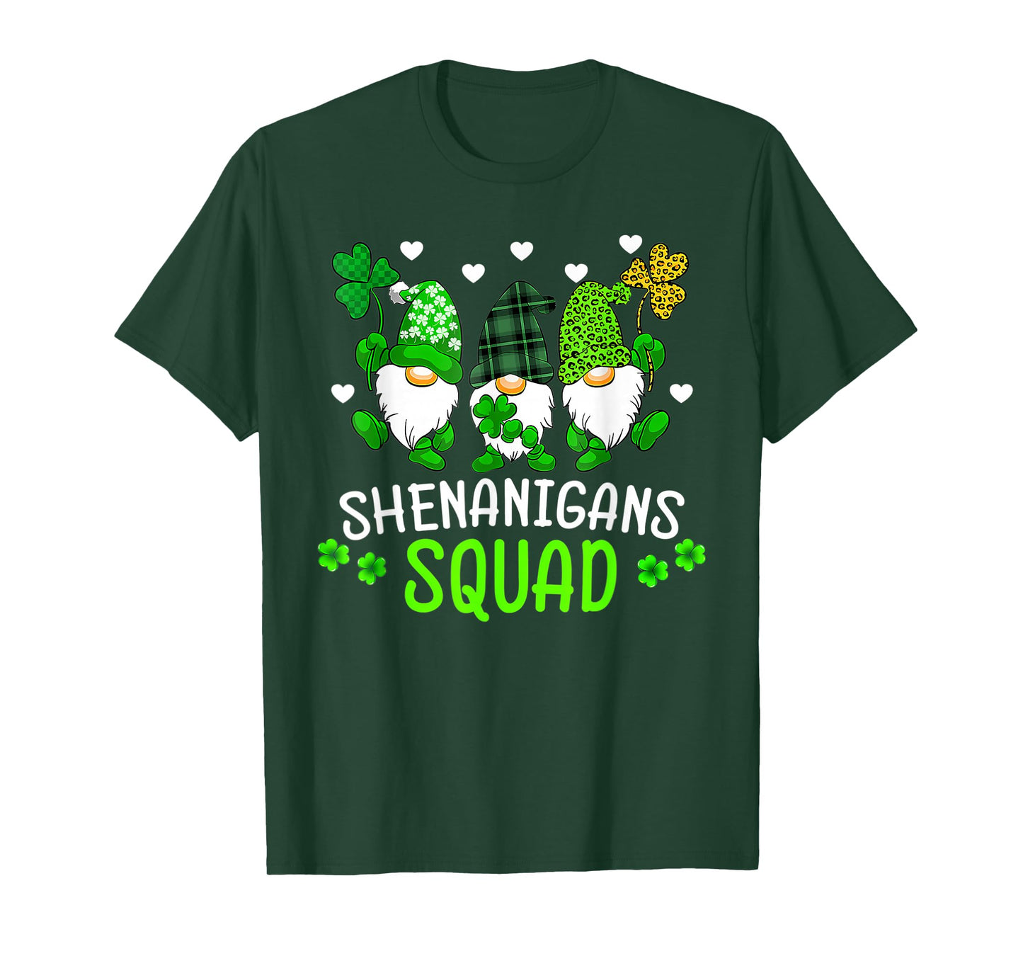 Shenanigans Squad St Patricks Day Gnomes Green Proud Irish T-Shirt