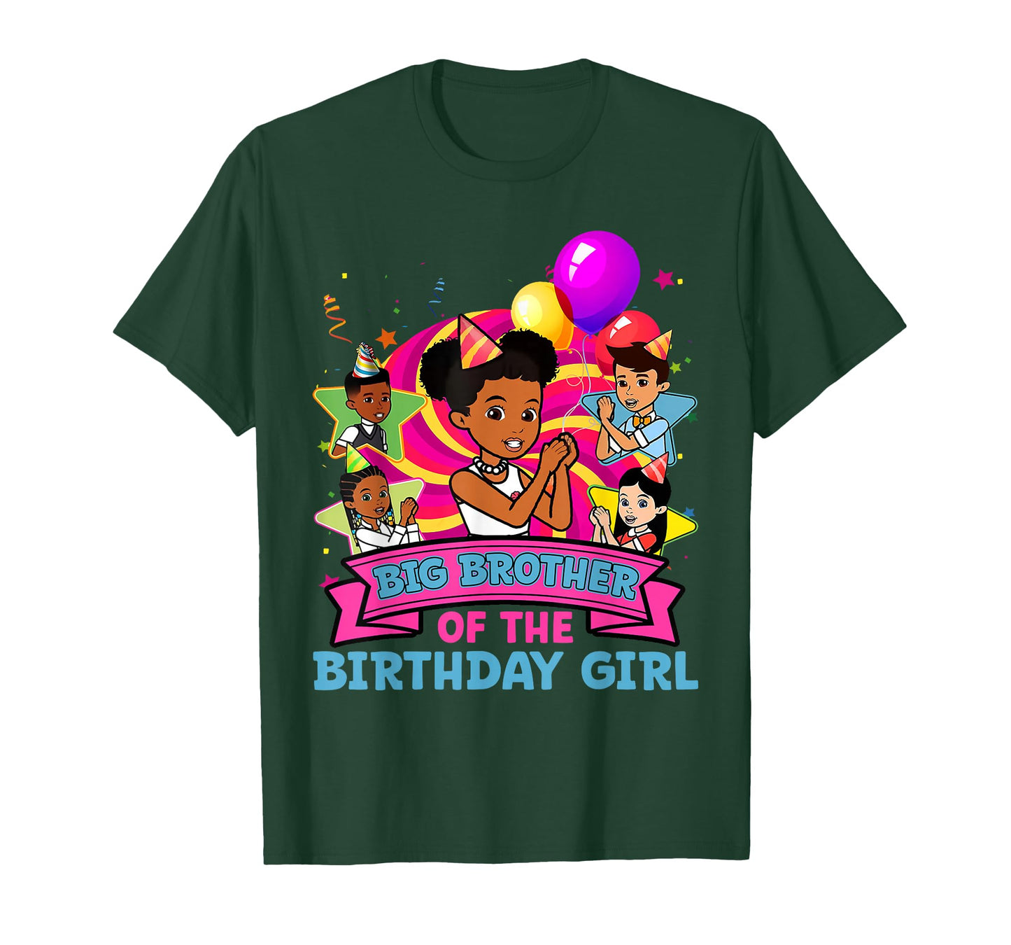 Big Brother Birthday Girl Gracie Pink Doll Family Decoration T-Shirt