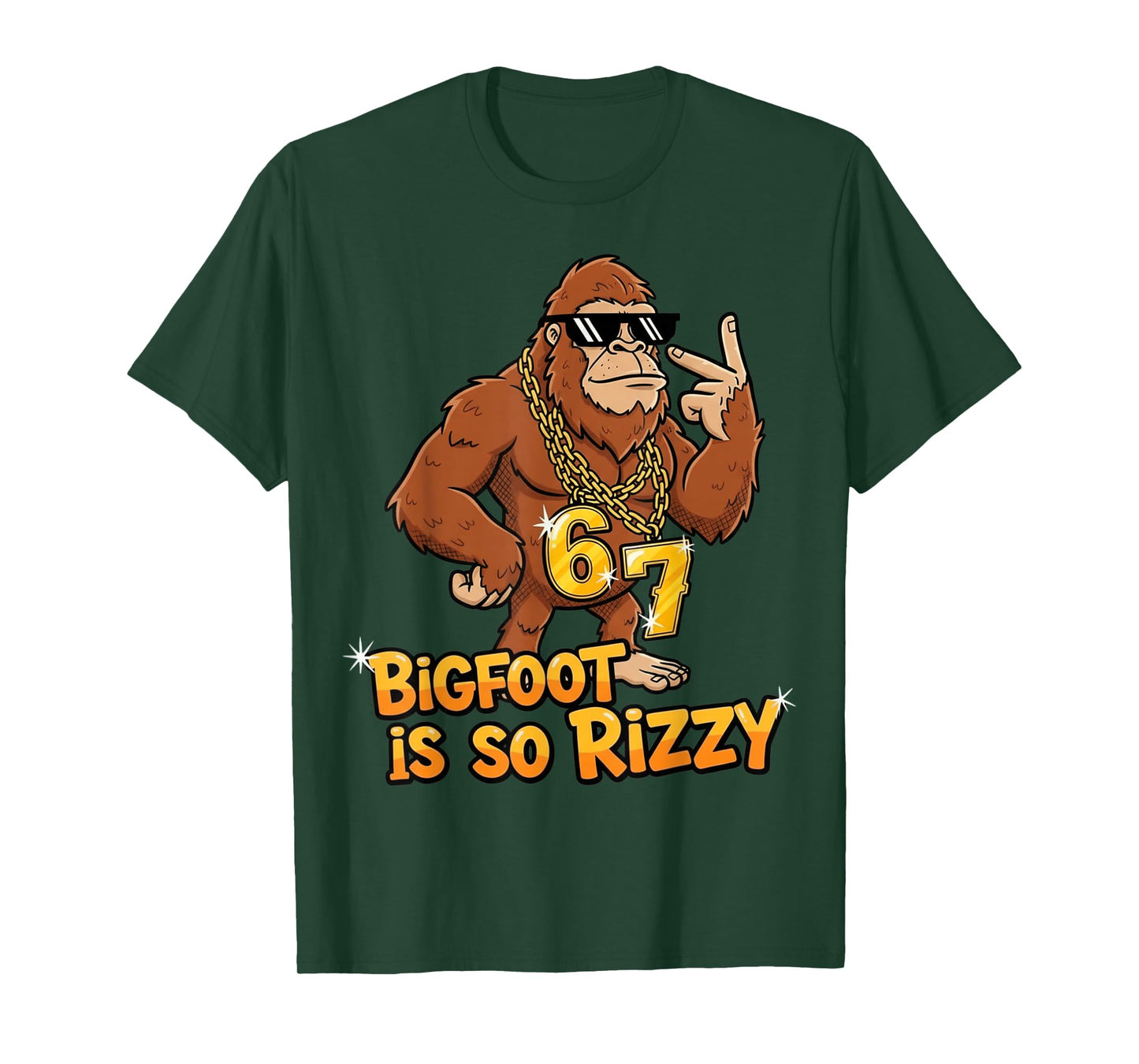 Funny Bigfoot is So Rizzy Meme 67 T-Shirt