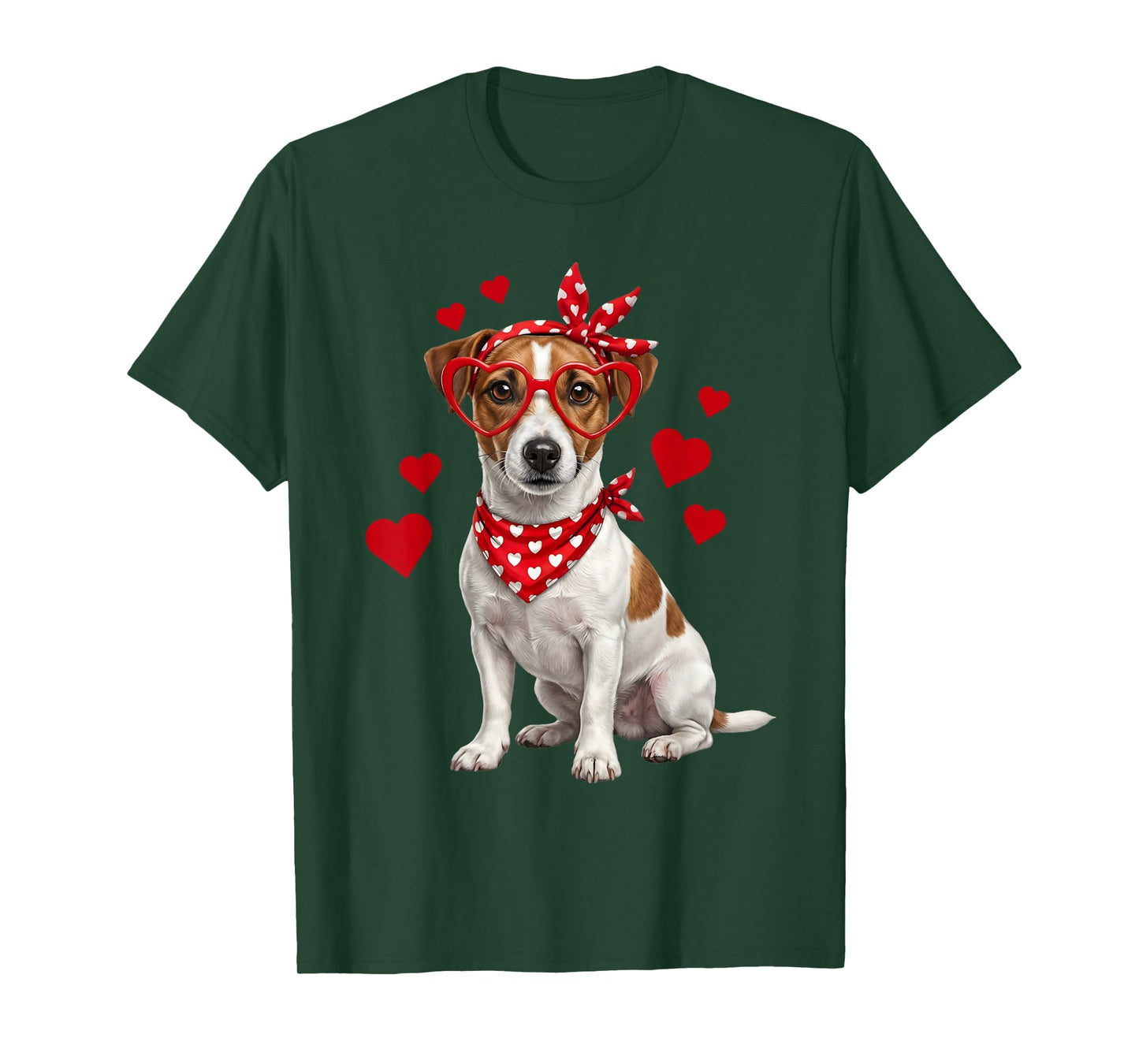 Jack Russell Terrier Valentines Day Dog Lover Heart T-Shirt