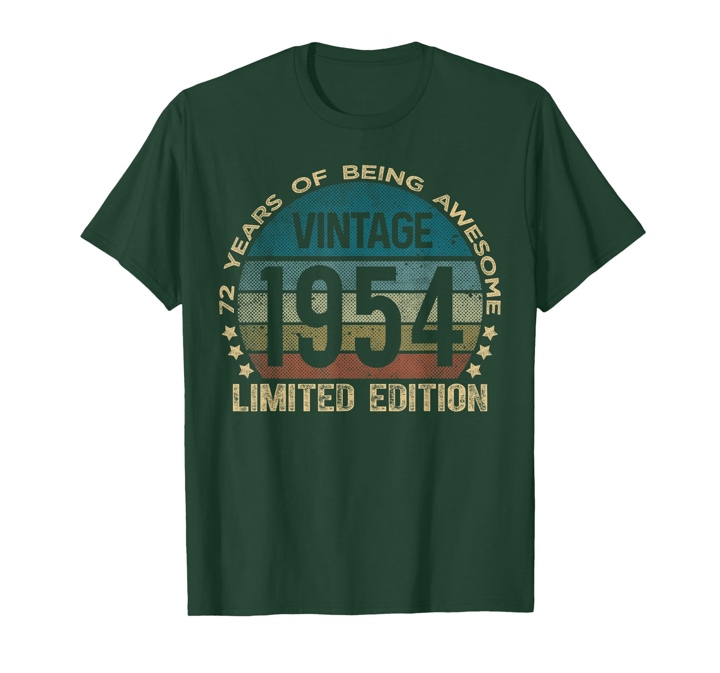 72 Year Old Gifts Vintage 1954 Limited Edition 72nd Birthday T-Shirt