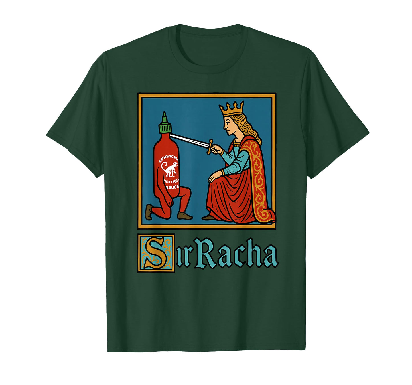 Sir Racha | Sriracha Pun Meme for Foodies Spicy Sauce Lovers T-Shirt