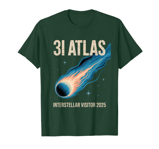 31/Atlas Interstellar-Style Astronomy Visitor 2025 Retro T-Shirt