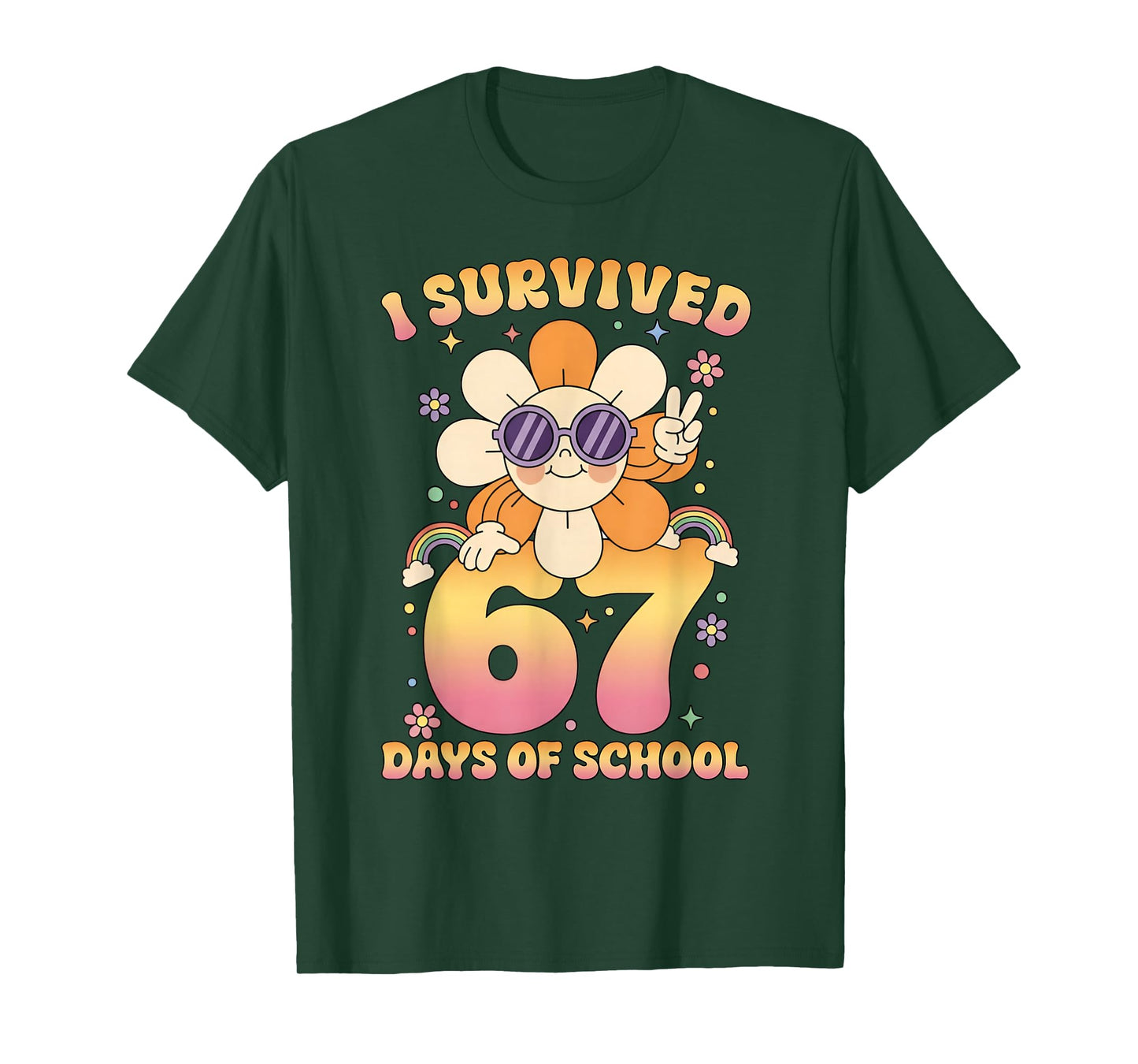 I Survived 67 Days of School Funny Meme Teacher Student T-Shirt
