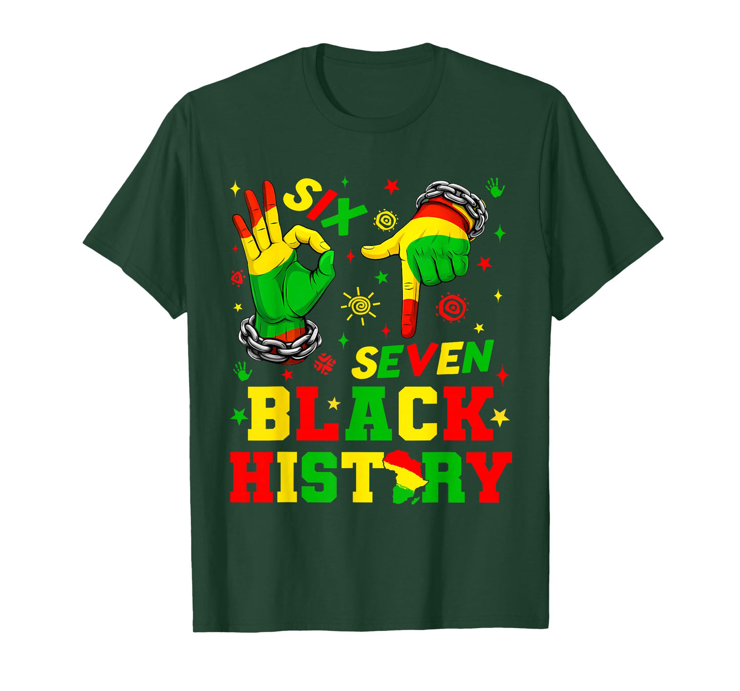 Black History Month Six Seven Funny Meme 6 7 Women Men Kids T-Shirt