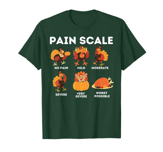 Pain Scale Turkey Funny Nurse Thanksgiving ICU Nurse T-Shirt
