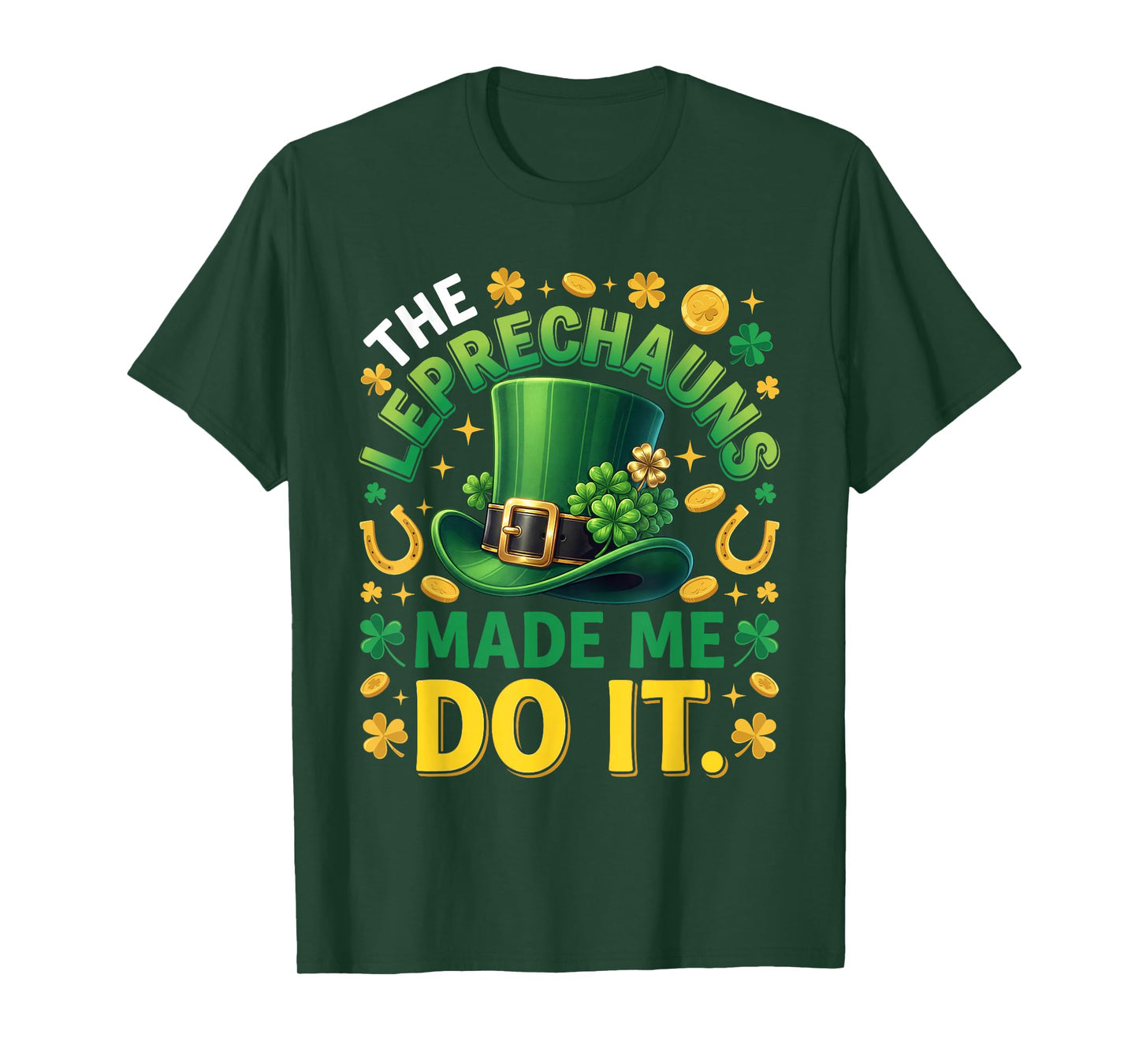 Shamrock Leprechauns St Patricks Day Boys Men Tee T-Shirt