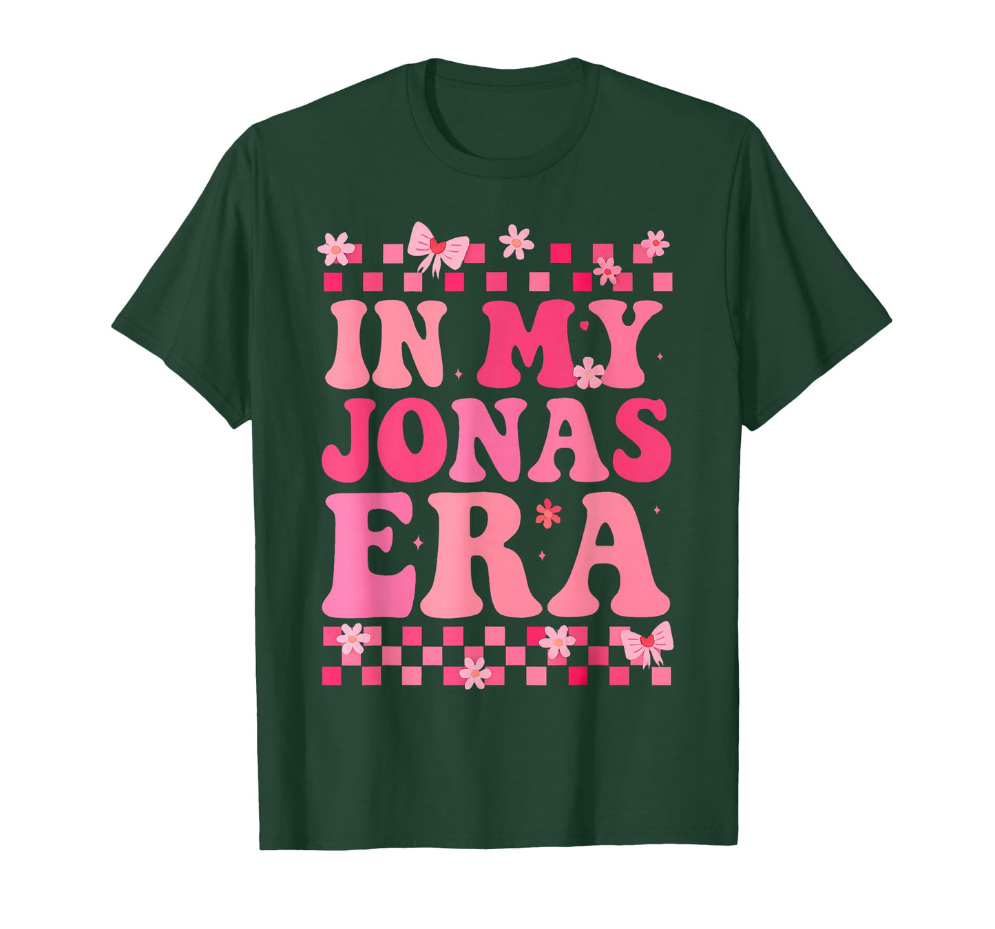 Groovy in My Jonas Era Funny Jonas Heart for Men Women Kids T-Shirt