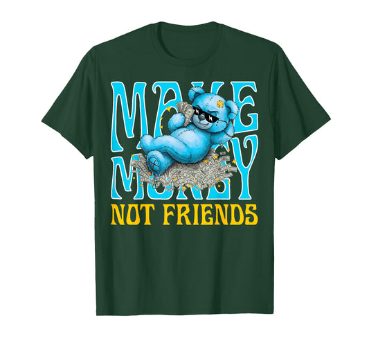 Streetwear Retro Matching Gamma Blue Funny Make Money T-Shirt