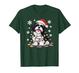 Christmas Dog Shih Tzu Santa Xmas Women Men Kids T-Shirt