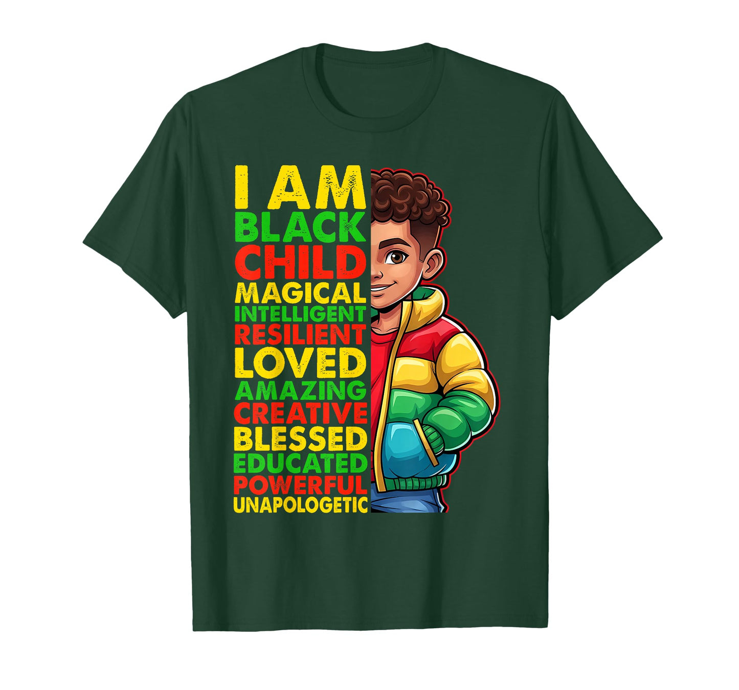 I am Black History Month Shirt Kids Boys African American T-Shirt