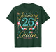On January 26th A Queen was Born on January 26 Birthday T-Shirt