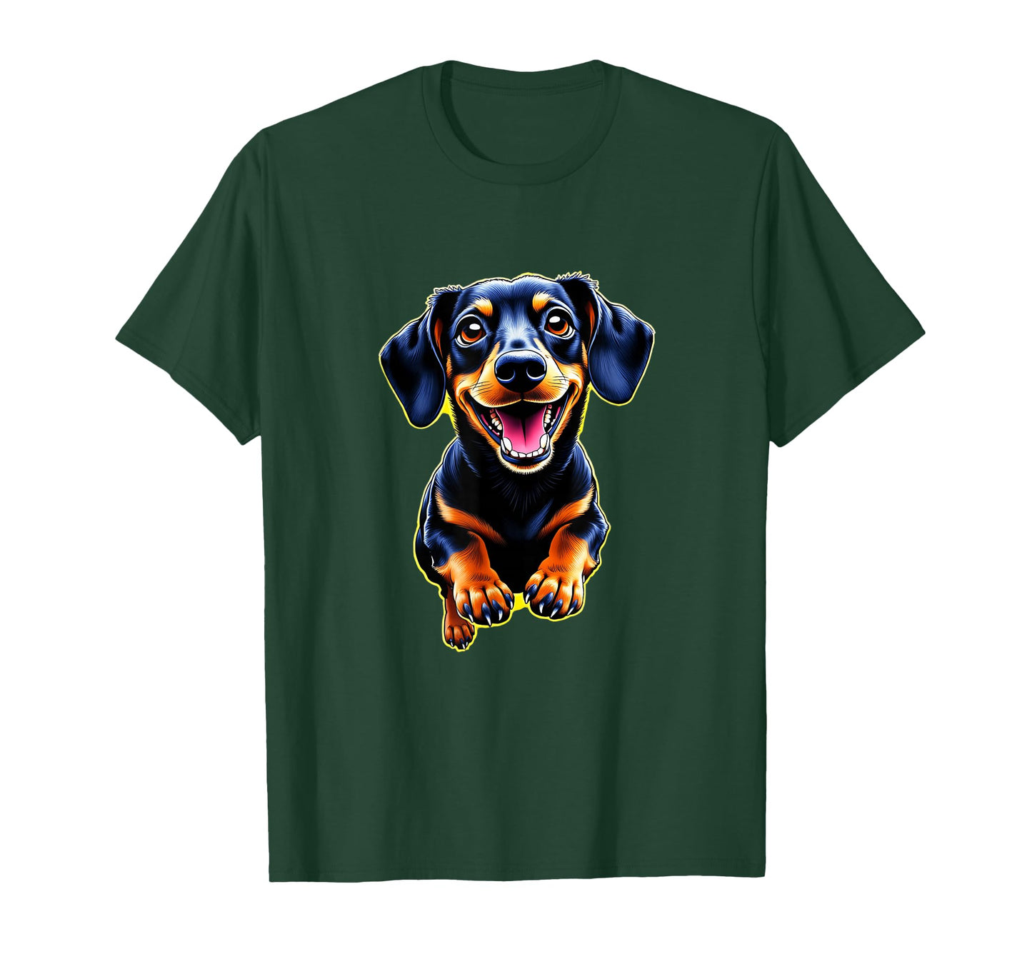 Dachshund Dog Lovers Playing Design Cute Funny Dachshund T-Shirt