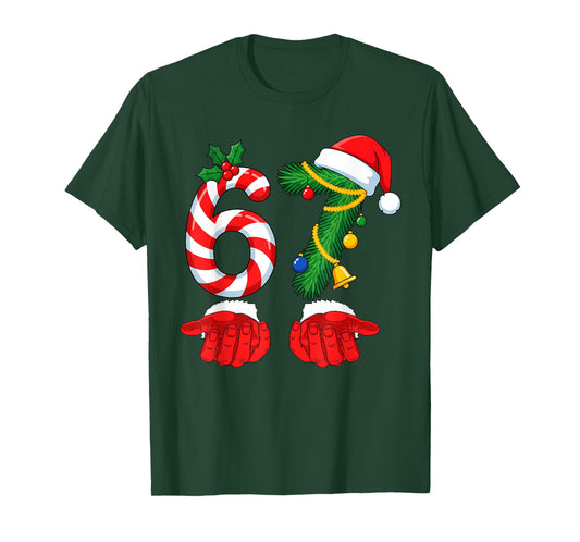67 Christmas 6 7 Meme Pajamas for Kids Women Men Six Seven T-Shirt