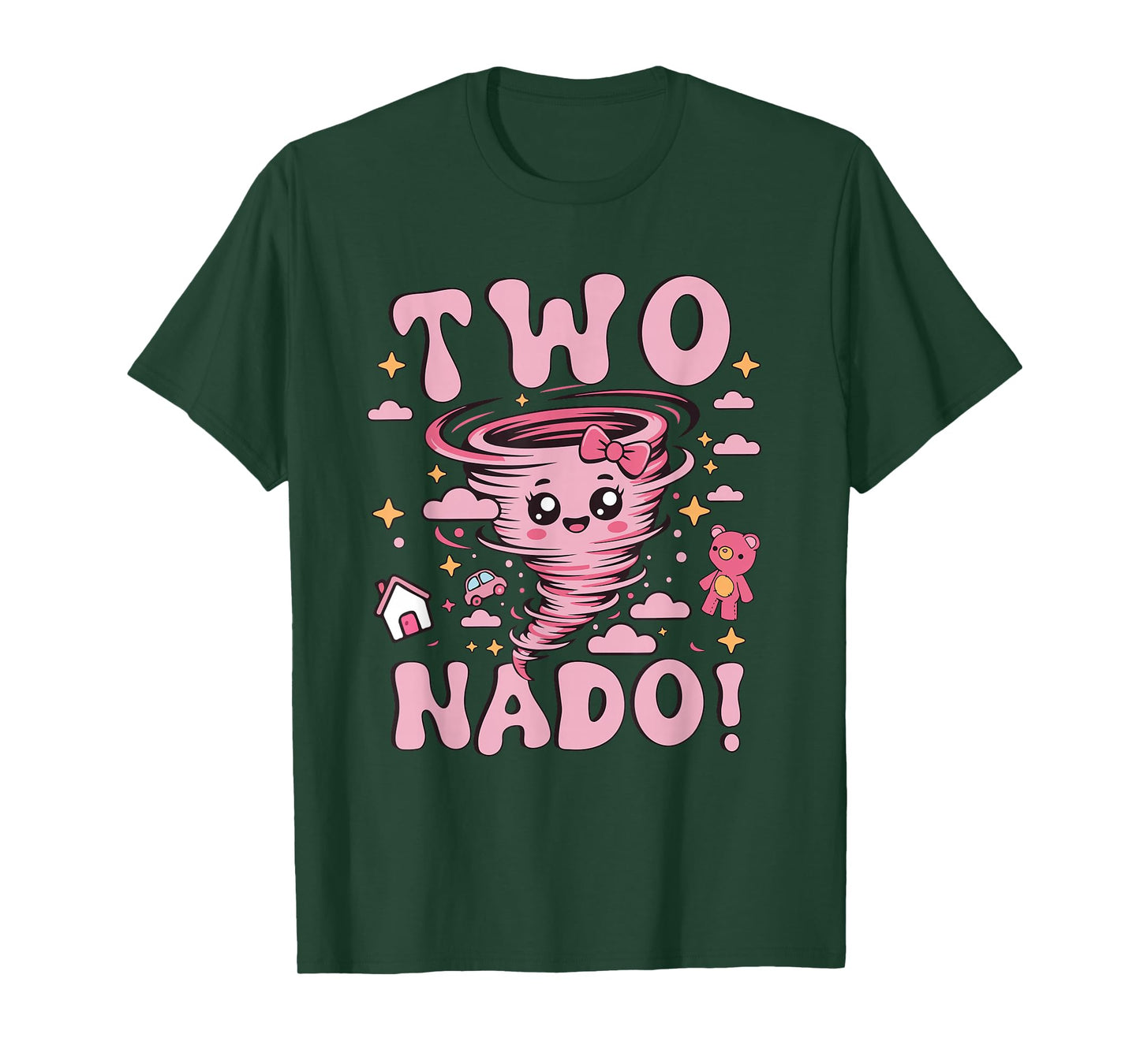 Tornado 2 Year Old Girl Birthday Two Nado 2nd Bday Kids T-Shirt