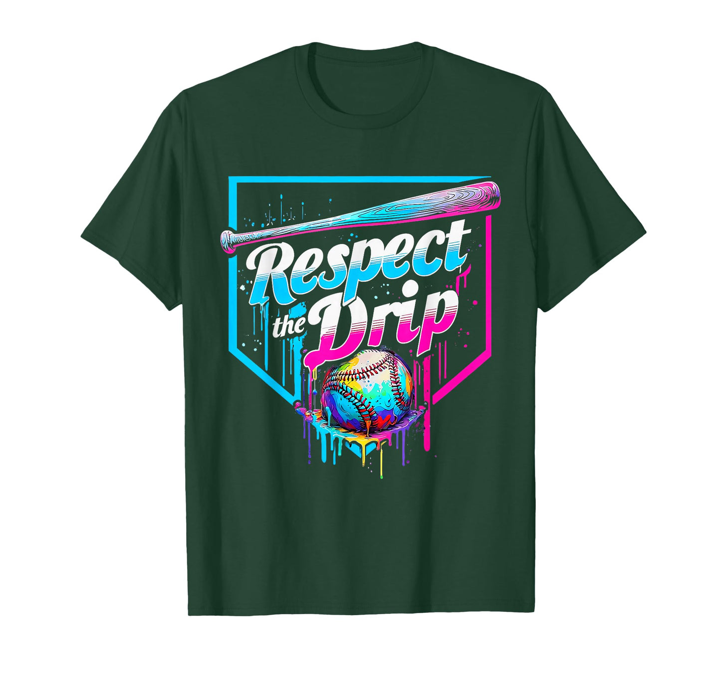 Baseball Drip Respect The Drip Player Ice Cream Sprinkles T-Shirt