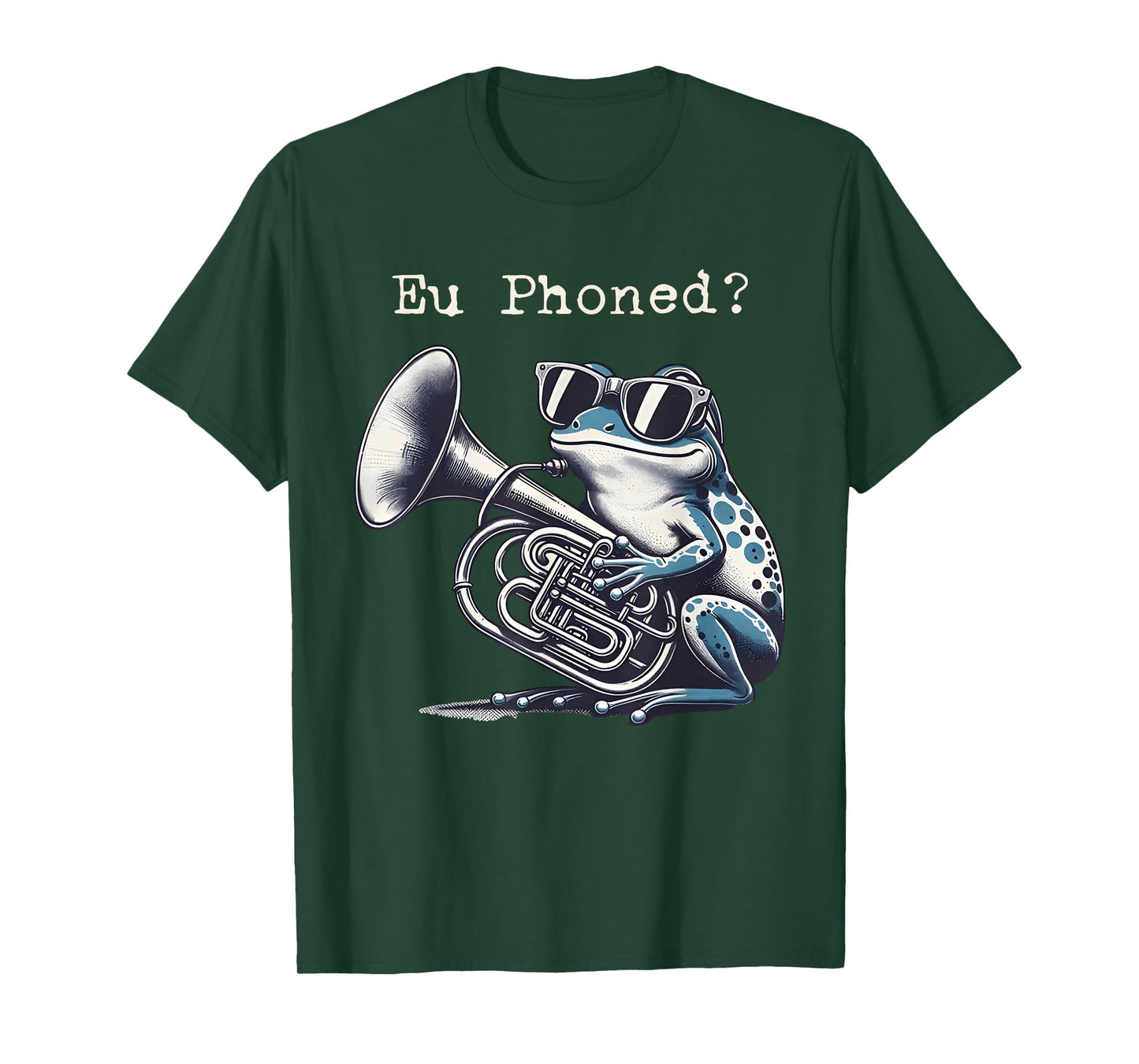 EU Phoned Funny Euphonium Frog Music Band Pun T-Shirt