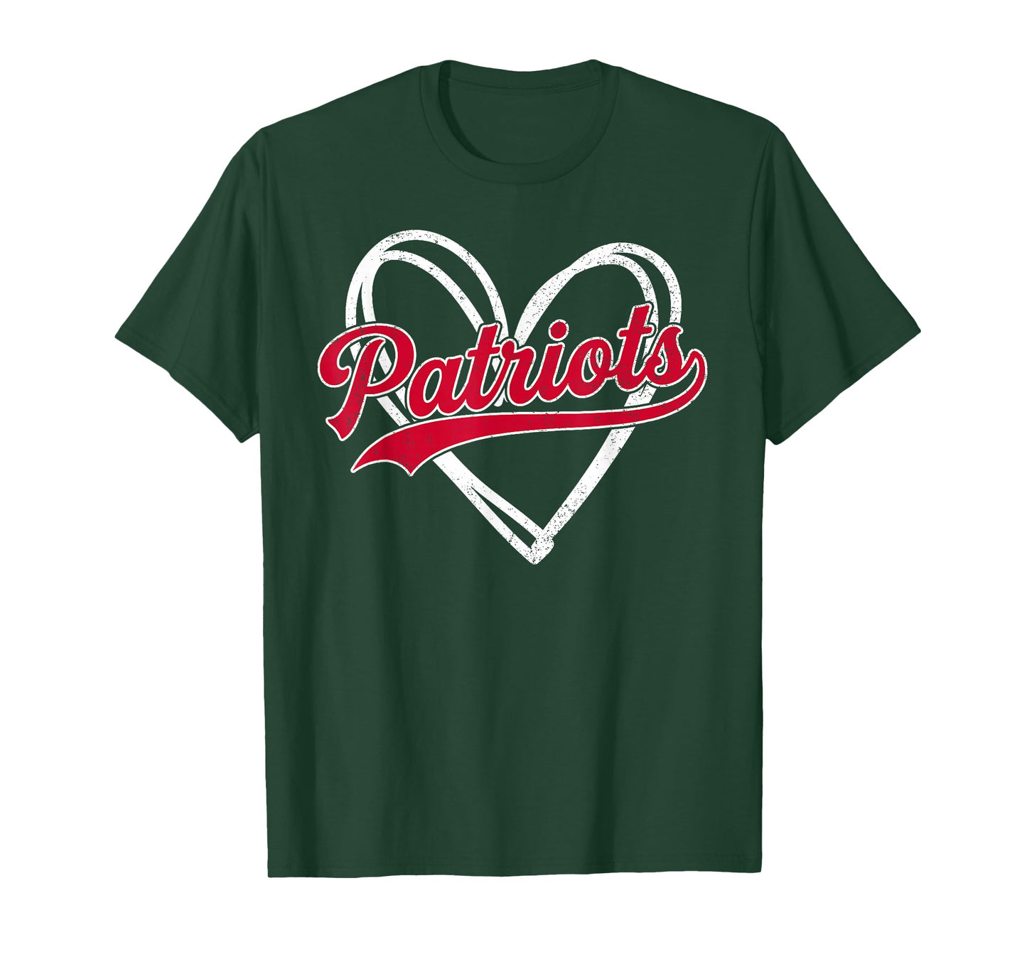 Vintage Patriot Vintage Heart Design Men Women Kids T-Shirt