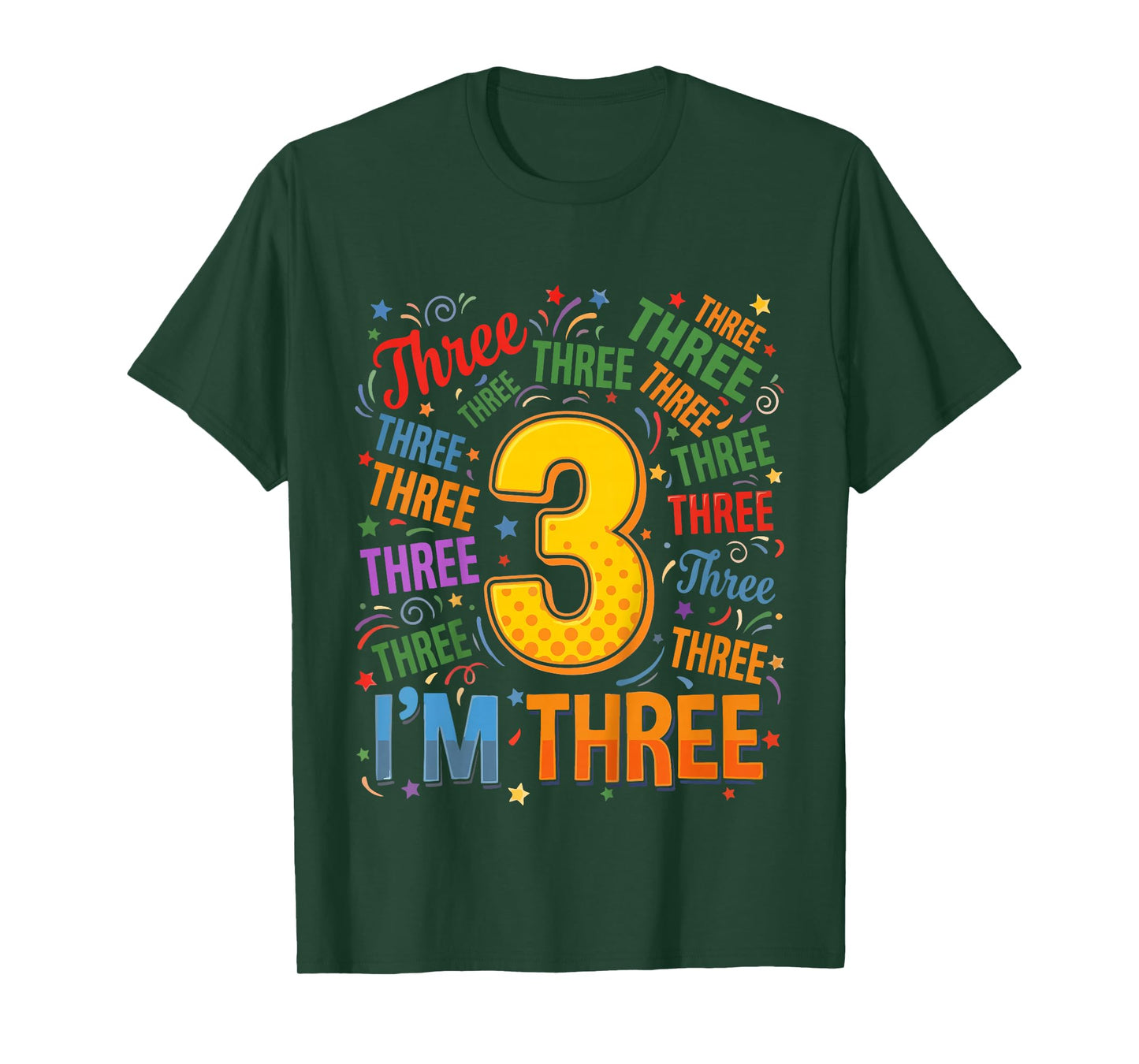 Kids 3rd Birthday Shirt Boy 3yr Three 3 Year Old Girl Toddler Kid T-Shirt