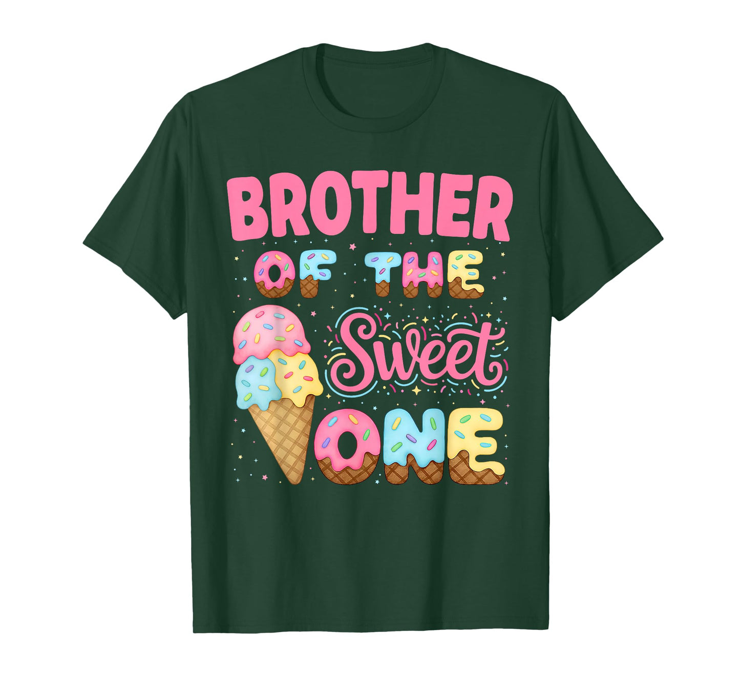 Brother of The Sweet One Ice Cream Matching Birthday Family T-Shirt
