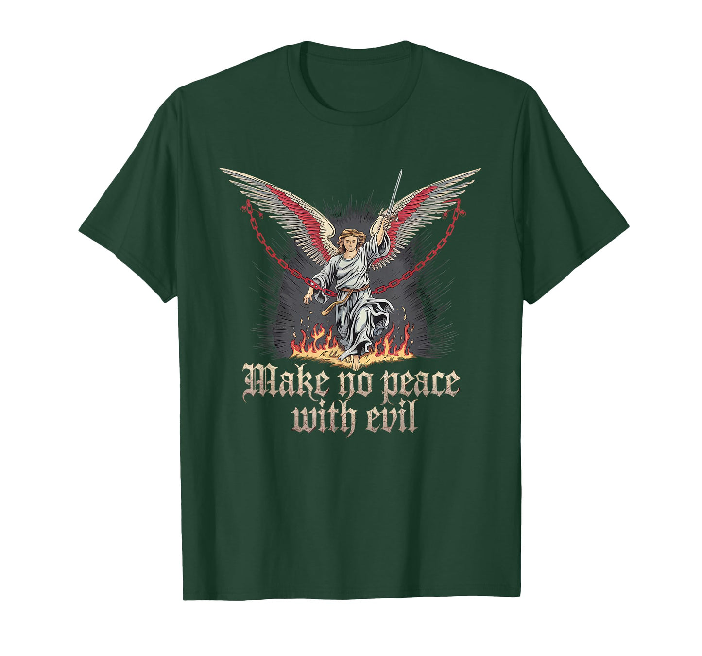 Make No Peace with Evil Tshirt Archangel Michael Jesus God T-Shirt