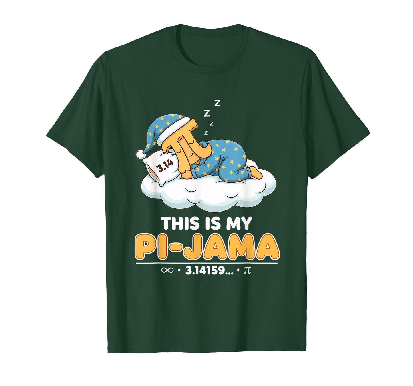Pi Pajama Math Sleeping Shirt School This is My Pi-Jama T-Shirt