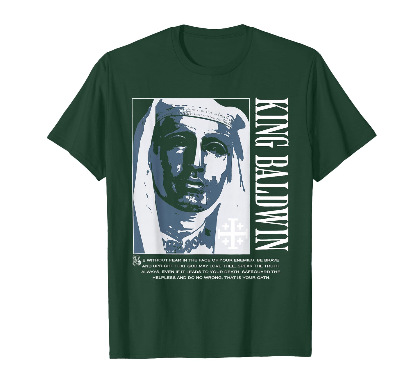 Sliver Mask King Baldwin IV Meme The Leper King Warrior T-Shirt