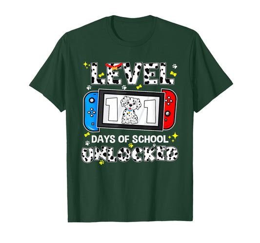 100 Days of School Level Unlocked Gaming 100th Day of School T-Shirt