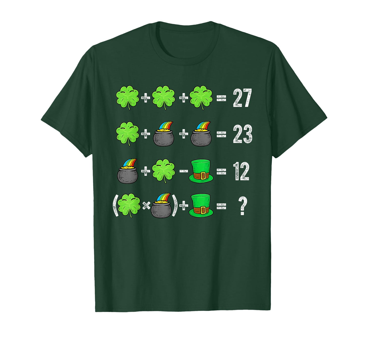 Funny Six Seven 67 Meme St Patricks Day Math Equation PEMDAS T-Shirt