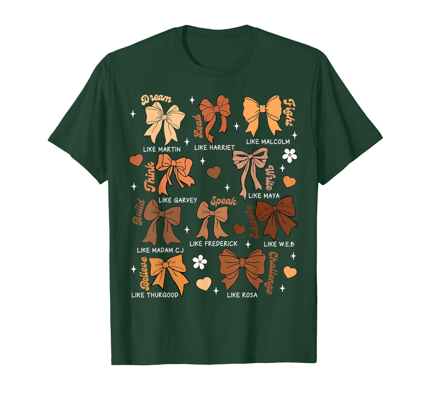 Celebrating Black History with Educated Leader Coquette Bow T-Shirt