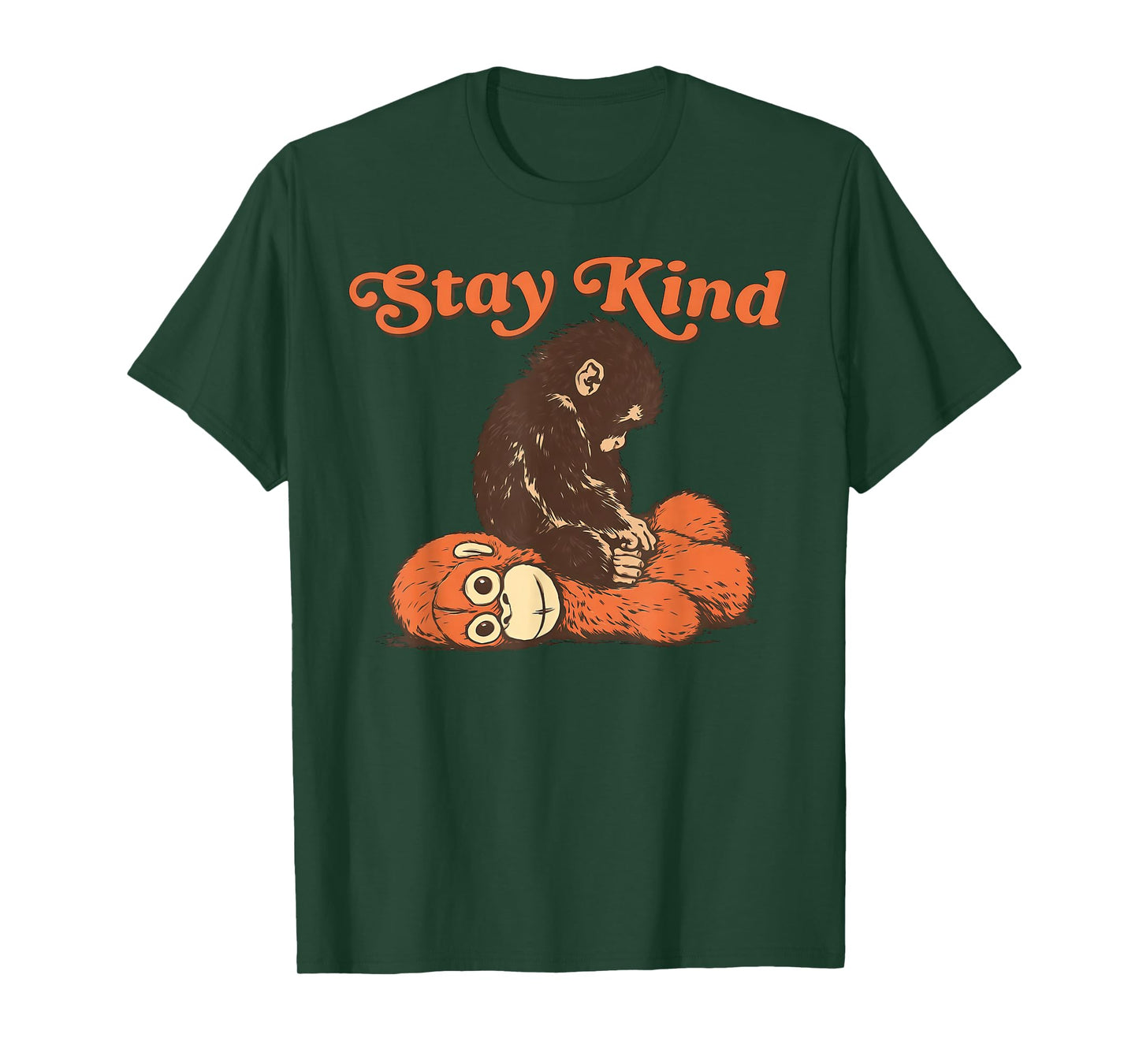 Stay Kind Baby Monkey Punch Plush Men Women Kids T-Shirt