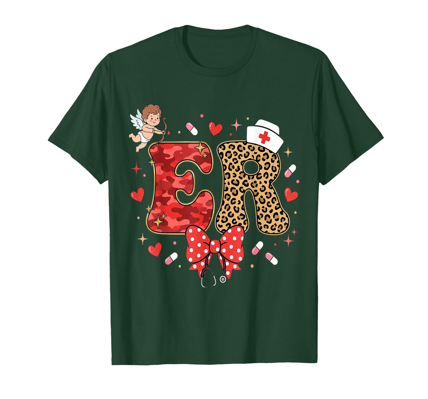 Cute Emergency Department Valentine ER Valentines Nurse T-Shirt