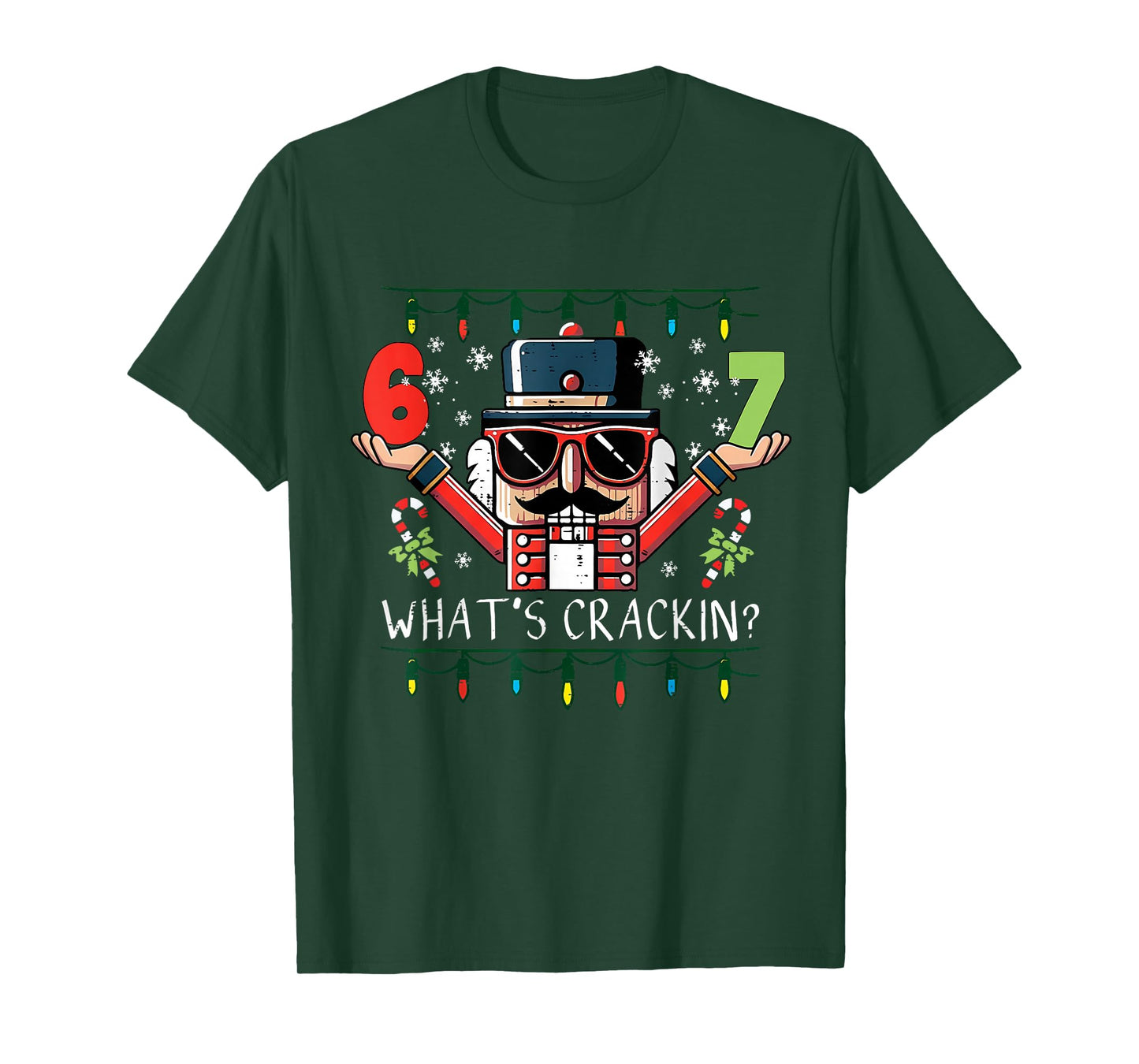 Retro Christmas Nutcracker Whats Crackin Funny 67 Meme Xmas T-Shirt